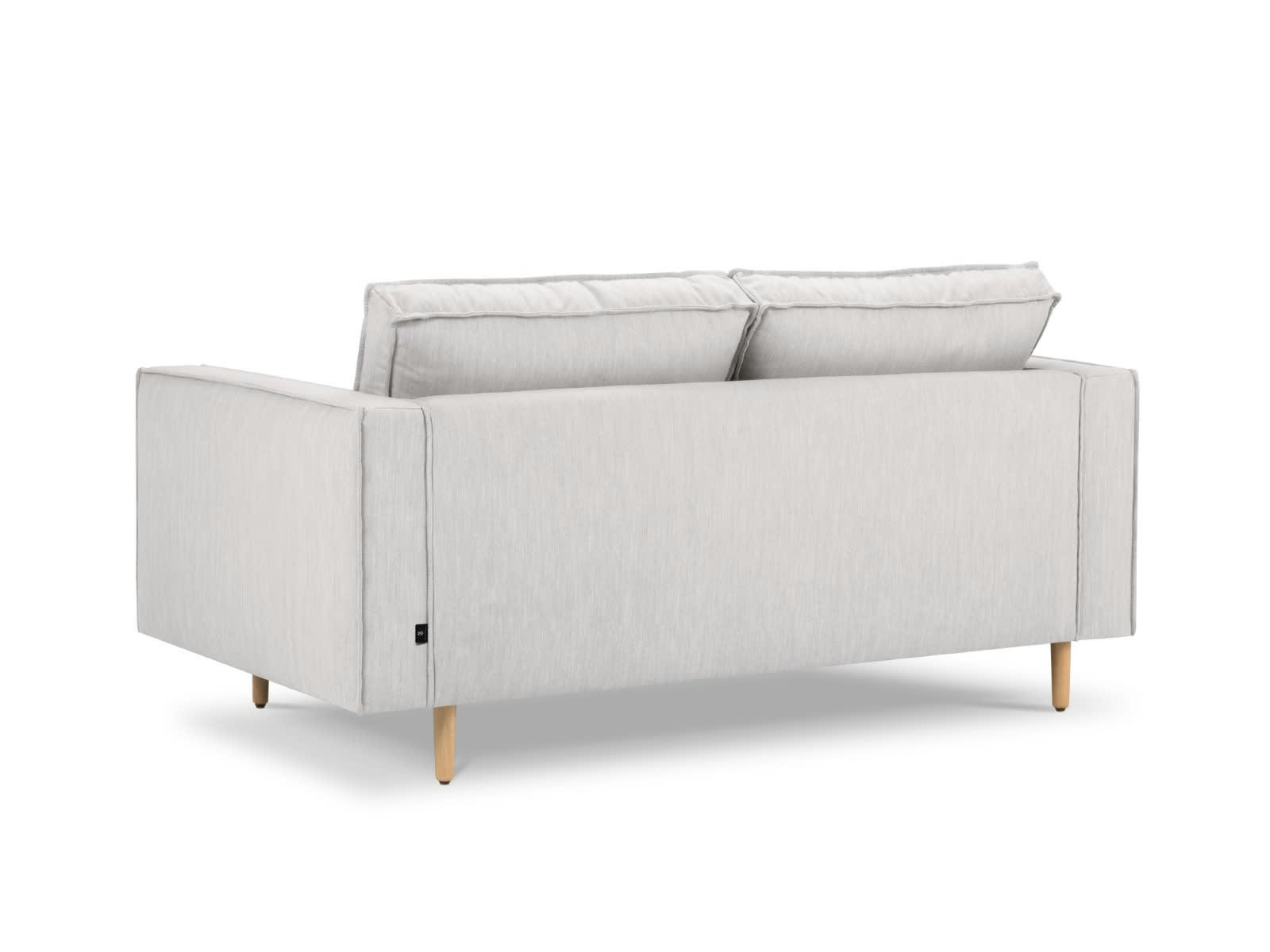 ALEXIS - Canapé 2 places en Tissu Structurel Gris Clair