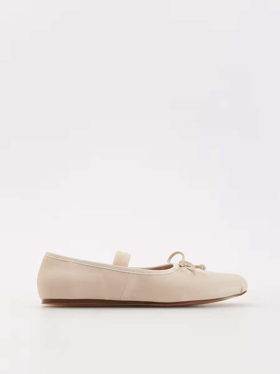 Leather Imitation Ballerinas