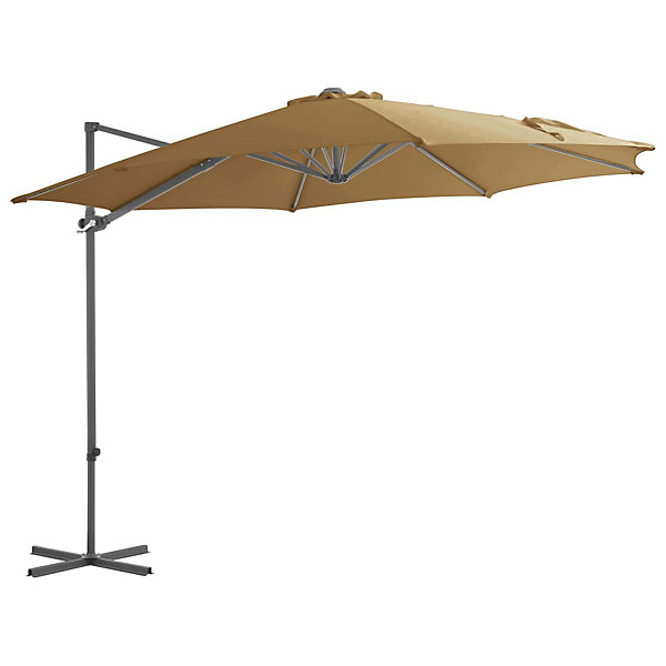 Parasol avec base portable 3 x taupe Helloshop26