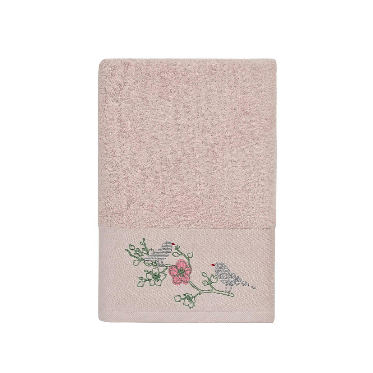 SPRING BIRDS - Drap de bain en coton Petale 70x140 cm