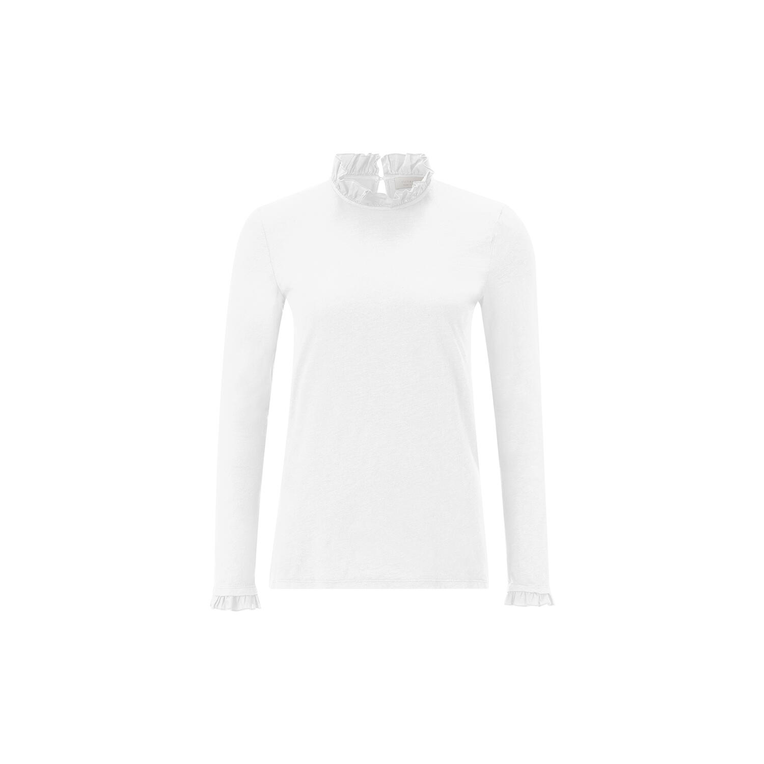 Organic Slub Frill Longsleeve, white