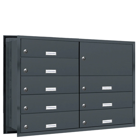Briefkasten, Parteien: 8, Mauerdurchwurf, BxHxT: 76,8 x 57,5 x 48,0 cm