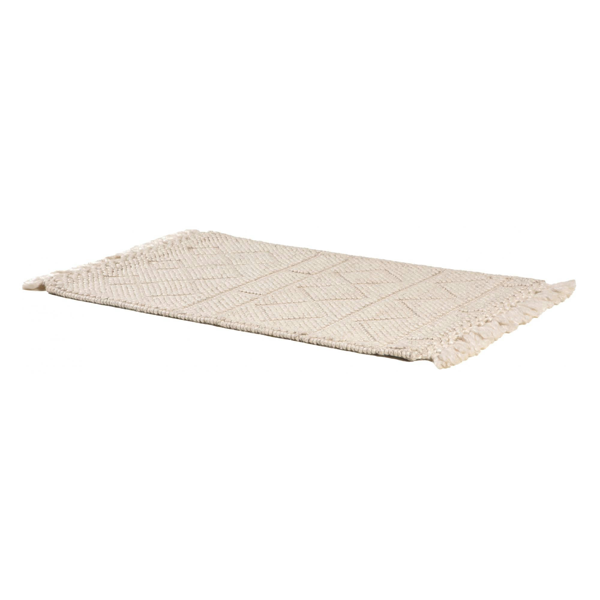 SOAN - Tapis  outdoor en coton recycle neige 60 x 90
