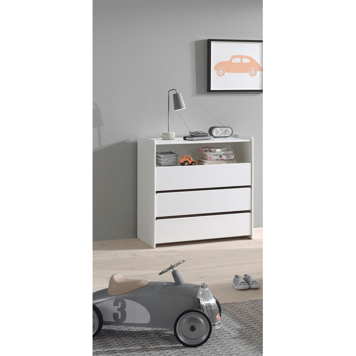 KIDDY - Commode 3 tiroirs blanc