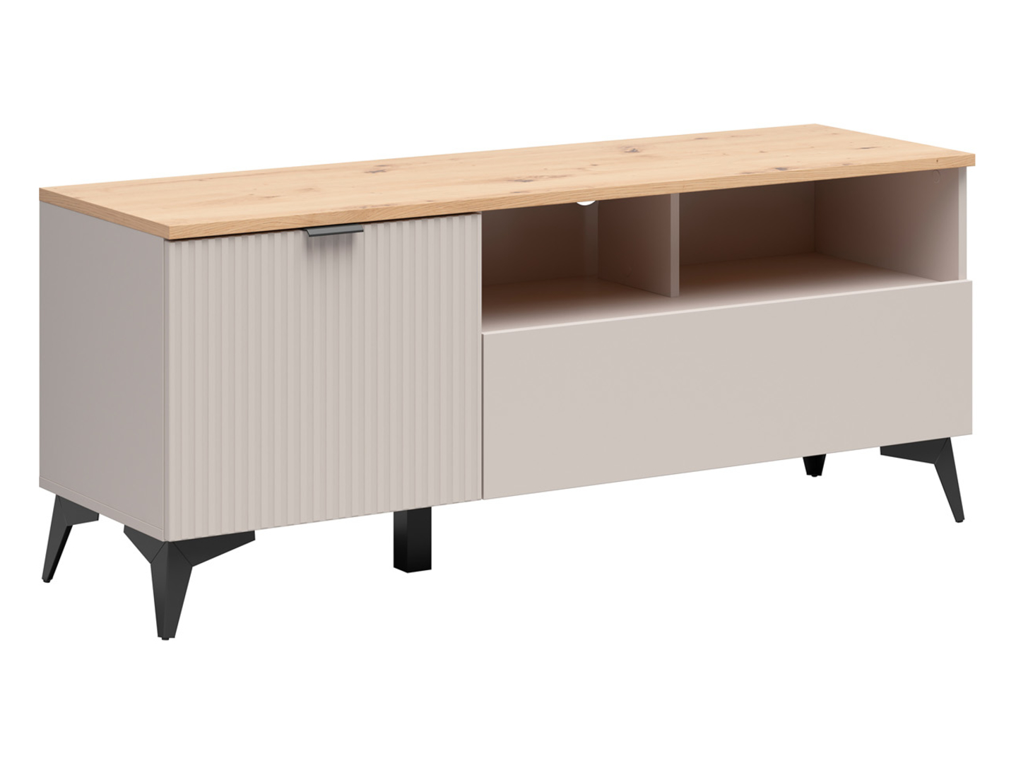 Szafka RTV Velton 135 cm z kaszmir/dąb artisan