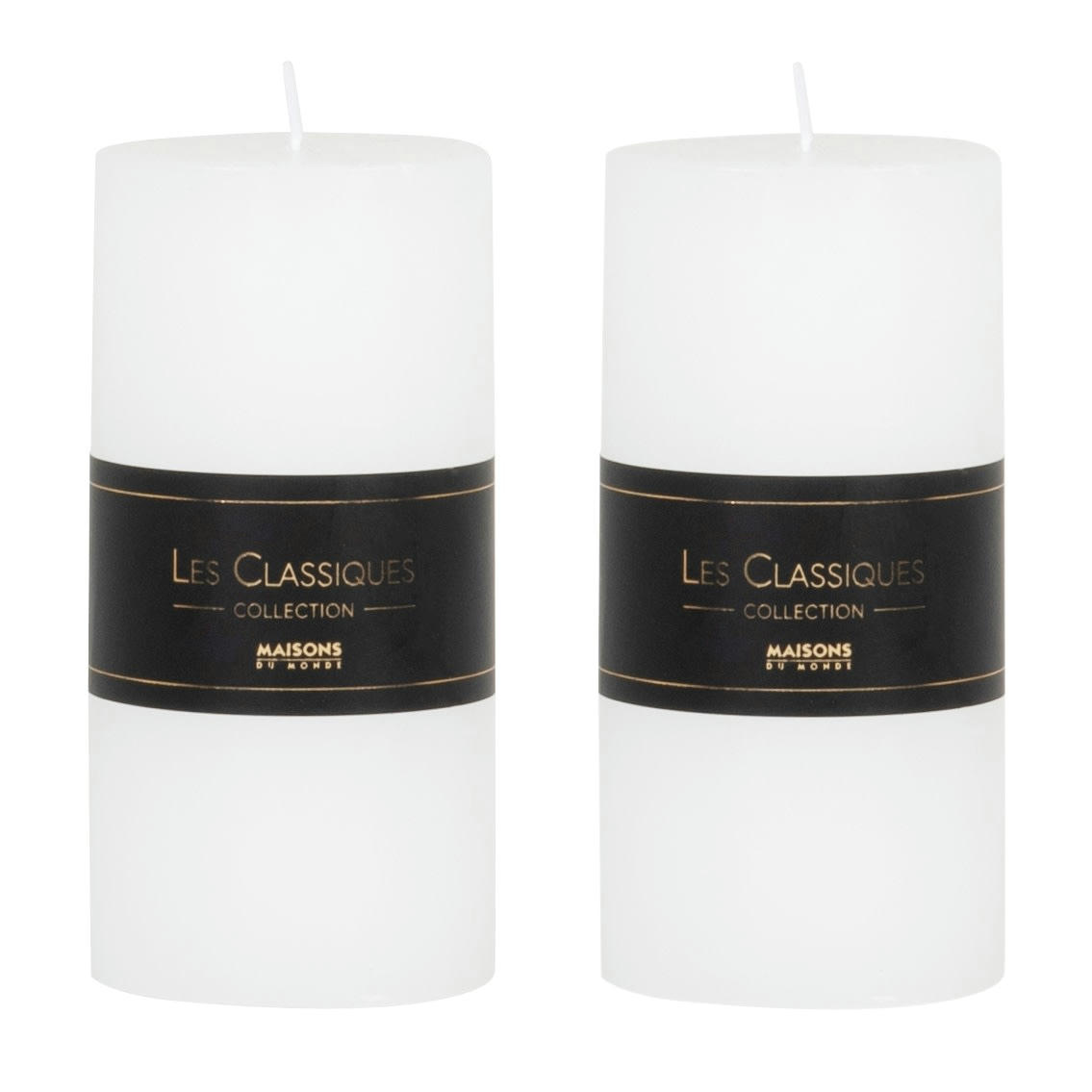 - Bougie cylindrique blanche H14