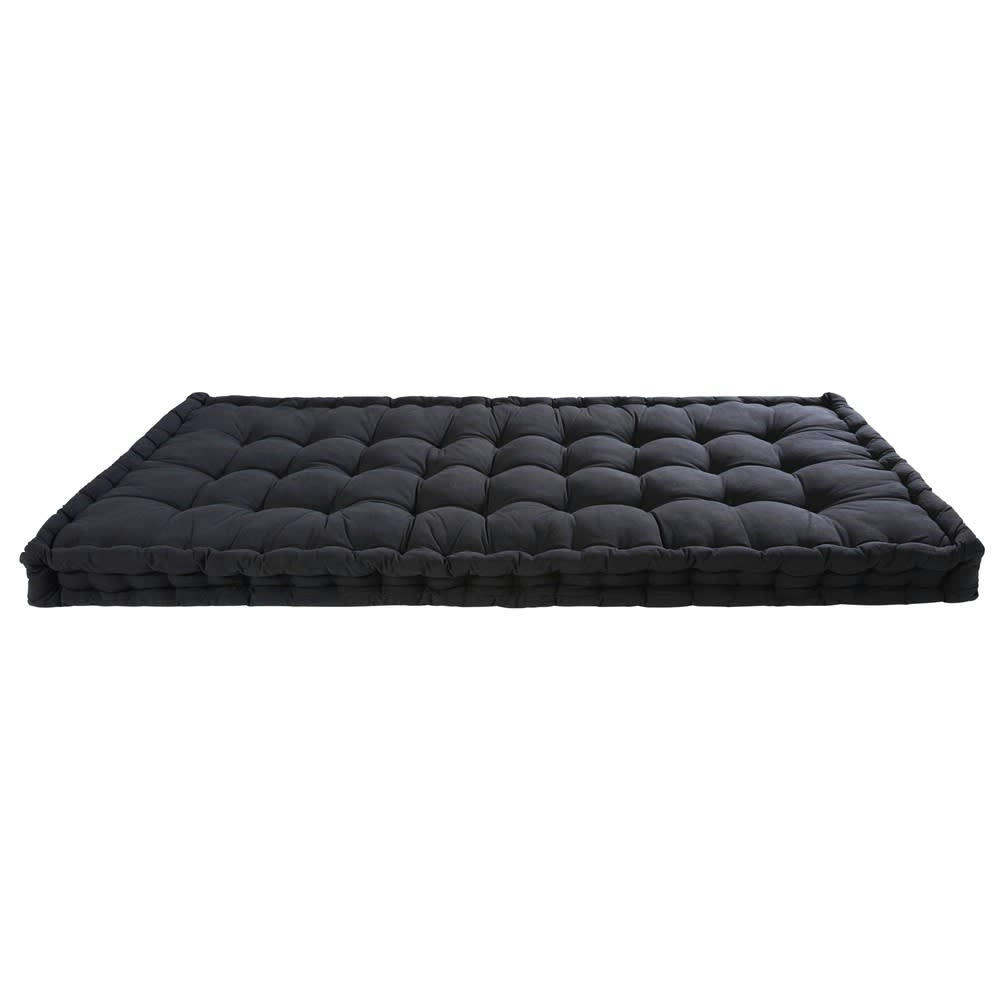 - Matelas en coton gris anthracite 90x190