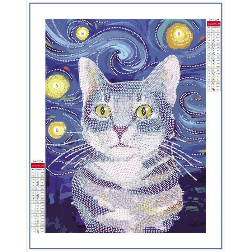 Bastelset Diamond Painting Katze