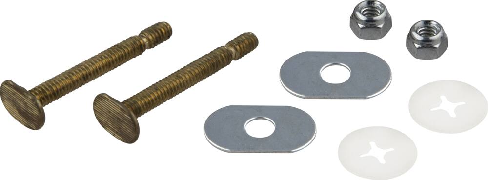PlumbShop Snap-Off Toilet Mounting Bolt Set, 1/4-in OD x 2-1/4-in