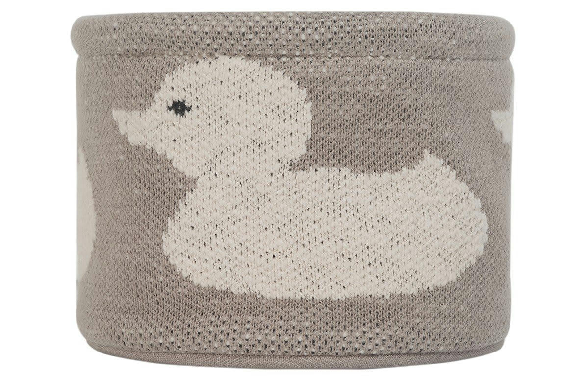 CANARD - Petit panier de rangement en coton beige