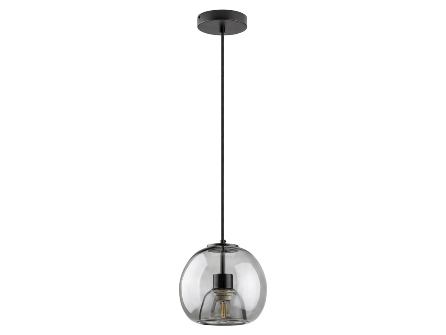 Lampa wisząca Cameo szklana dymna