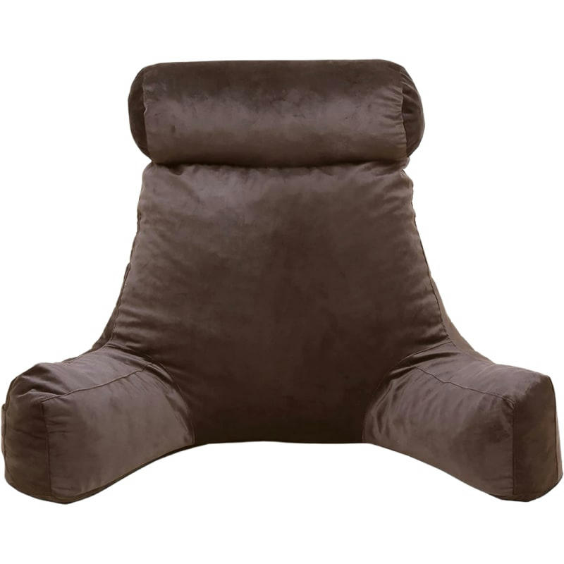 - Coussin de lecture Velours Chocolat 65 x 80 cm