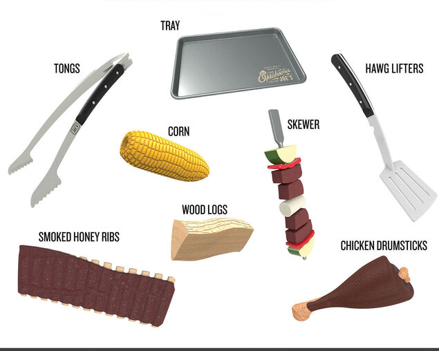 Oklahoma Joe's Kids Play Toy BBQ Smoker Set with Real Smoke Effect