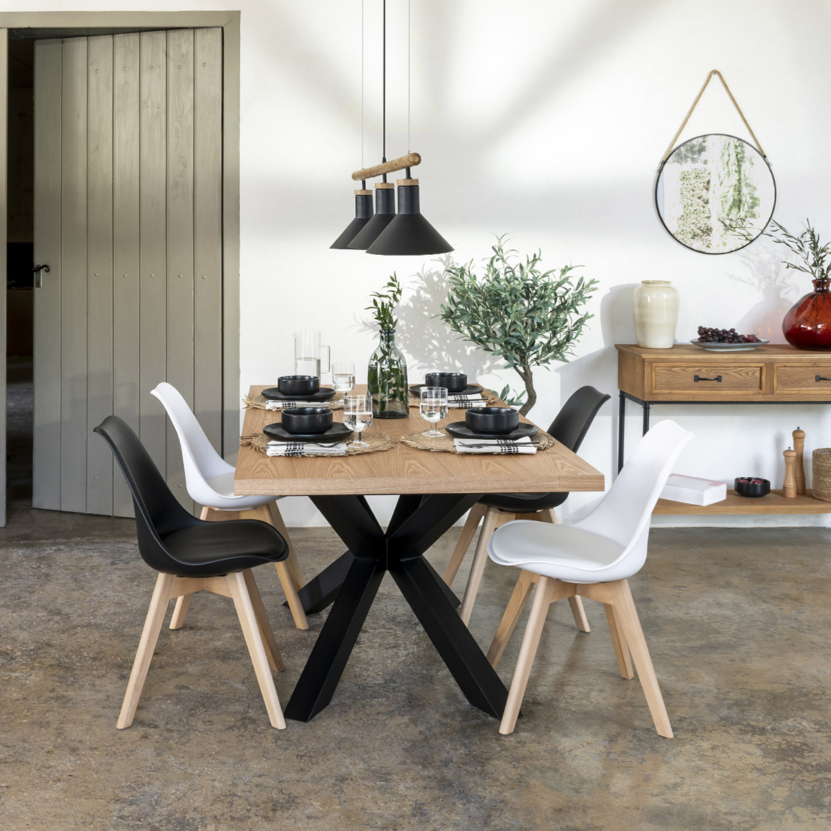 Chair "Baya", beech legs White