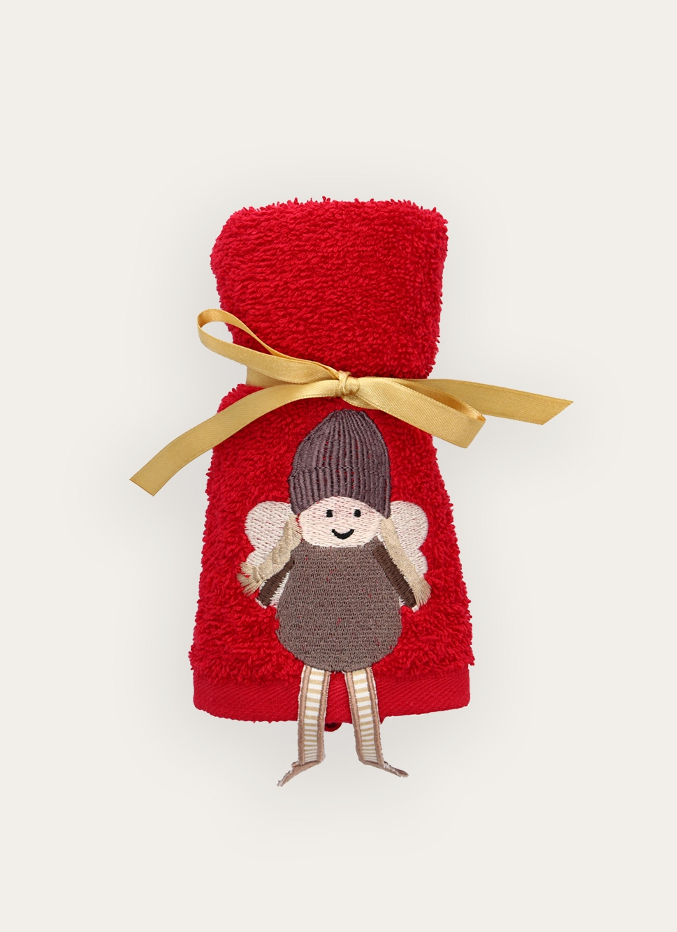 SERVIETTE INVITÉ PERSONNAGE DE NO&Euml;L ROUGE GRENAT