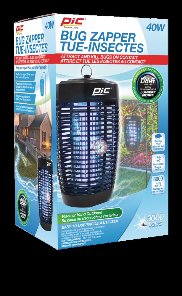 PIC 40W 3000V Weather-Proof UV Blue Light Hanging Mosquito/Bug Zapper Lantern
