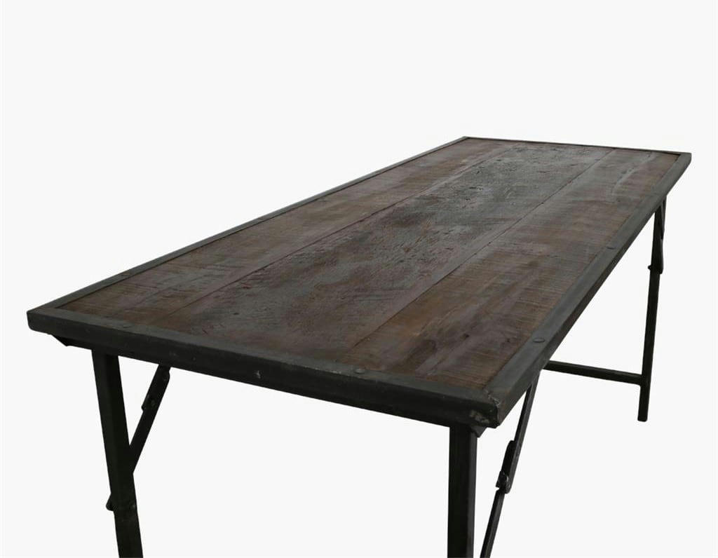 VINTAGE - Table pliante marron
