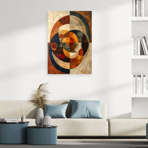 Obraz do salonu sypialni biura, Abstrakcyjne Geometryczne Koła 20x30