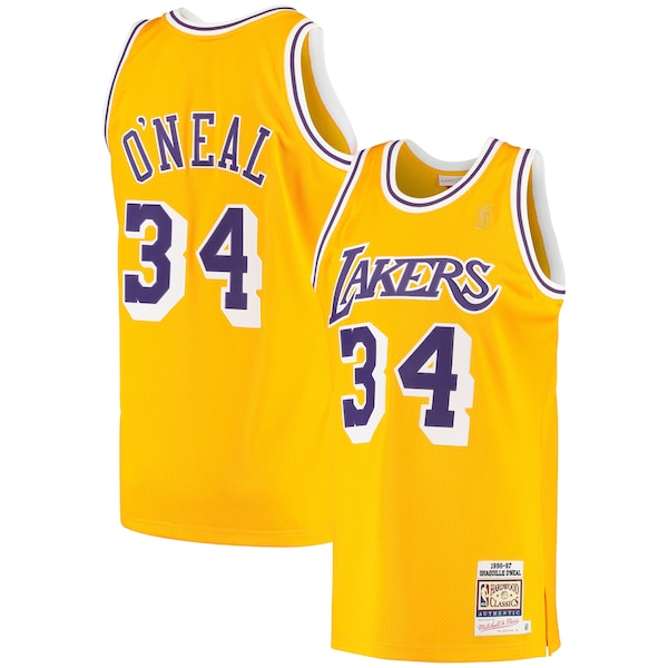 Shaquille O'Neal Los Angeles Lakers 1996/97 Hardwood Classics Authentic Jersey - Gold