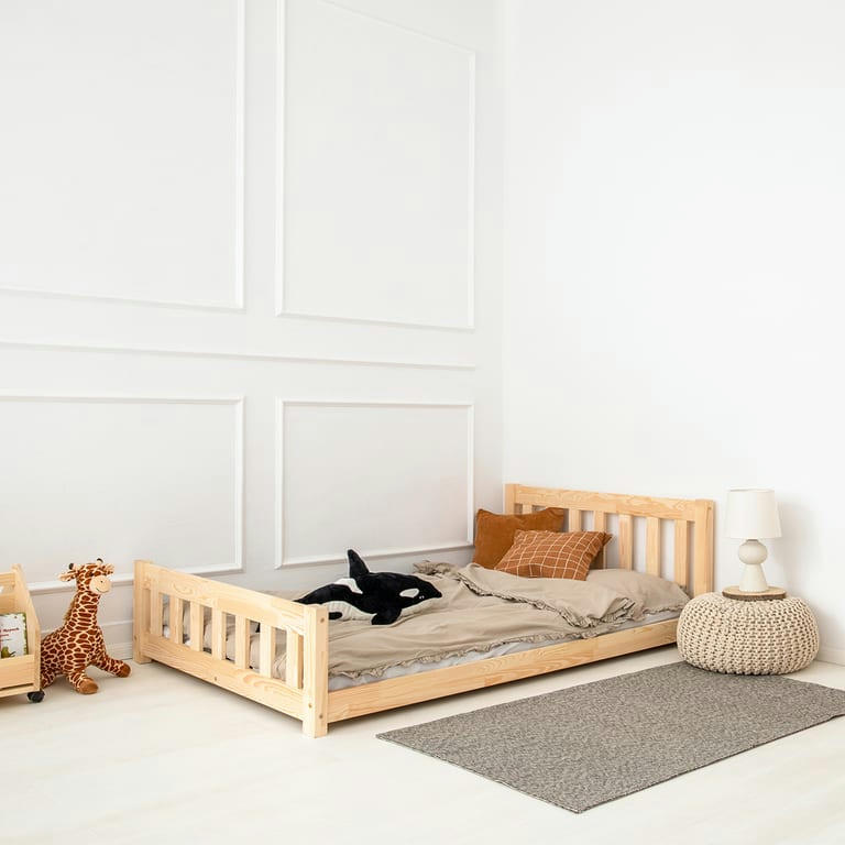 ADELINE - Lit 90x200 sommier inclus naturel