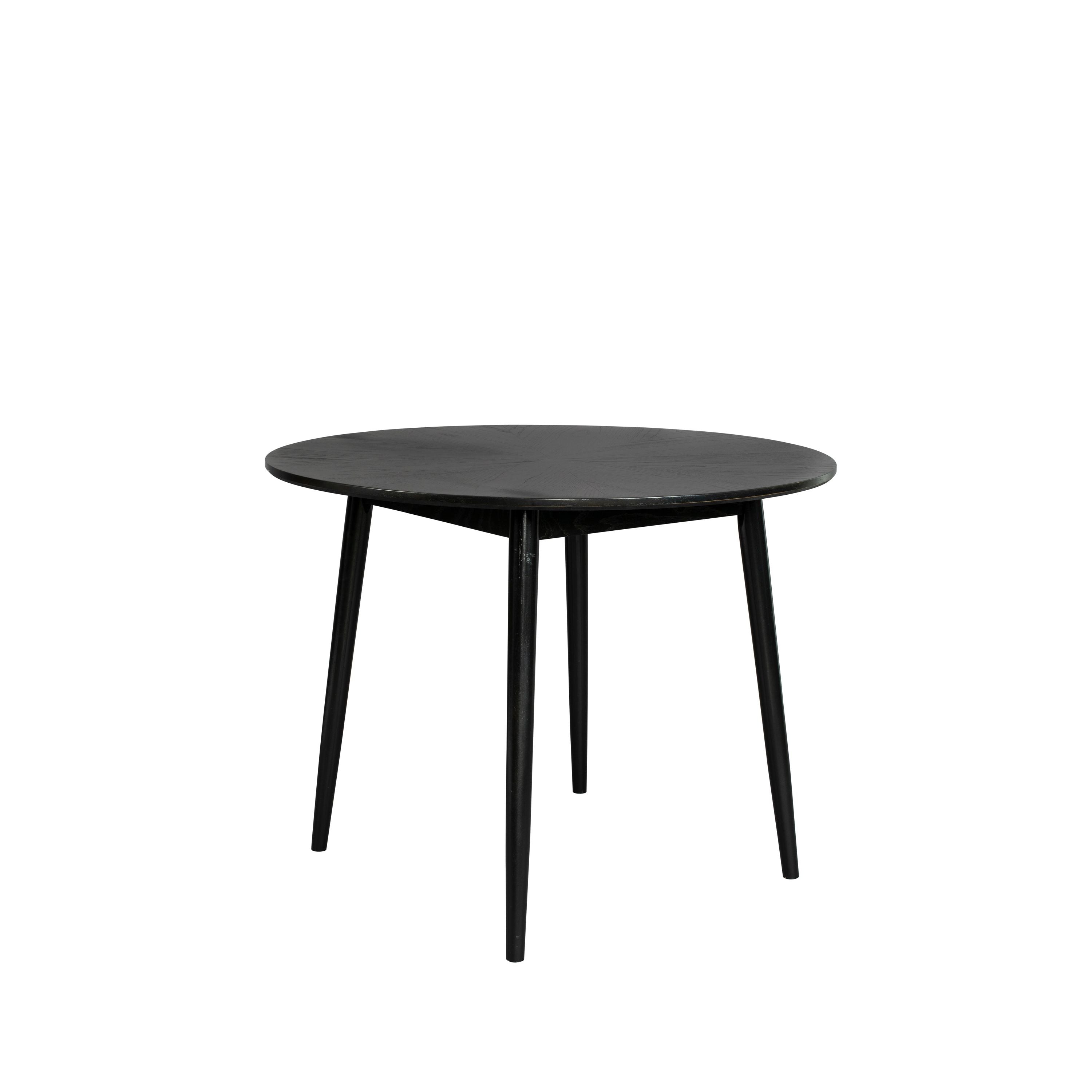 Housecraft Living Fabio Eettafel Rond 100 cm Hout Zwart