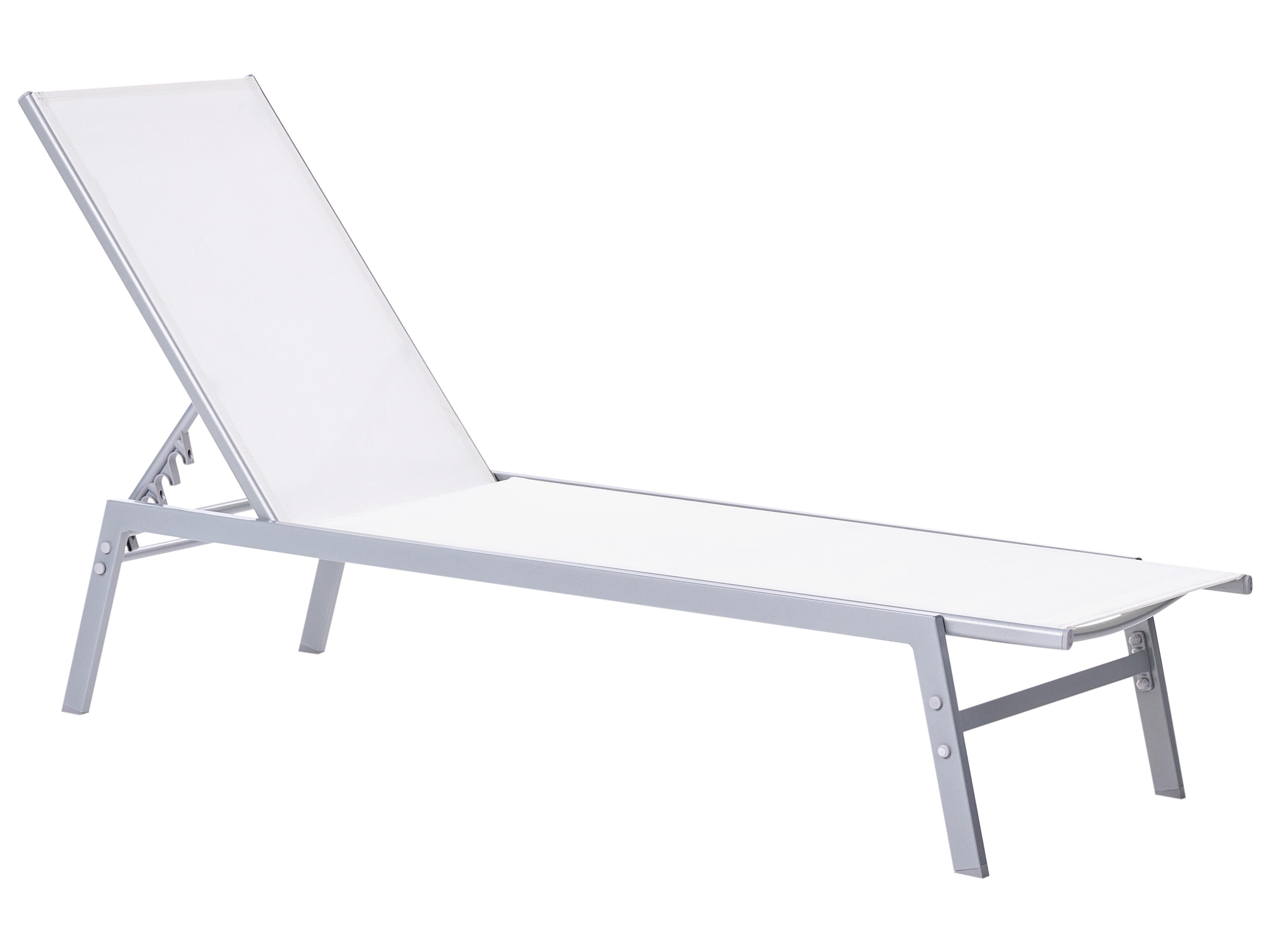 Sun Lounger NOLI Reclining Metal White