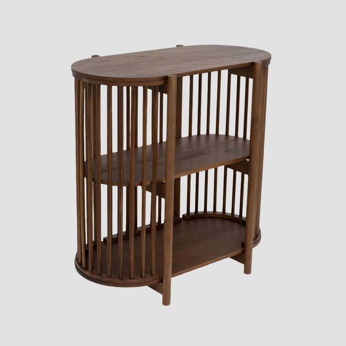 Regał SENSUS drewniany brązowy 80x45x80 cm