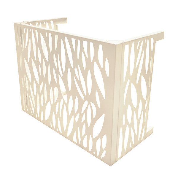 Cache climatiseur GoodHome Neva blanc crème