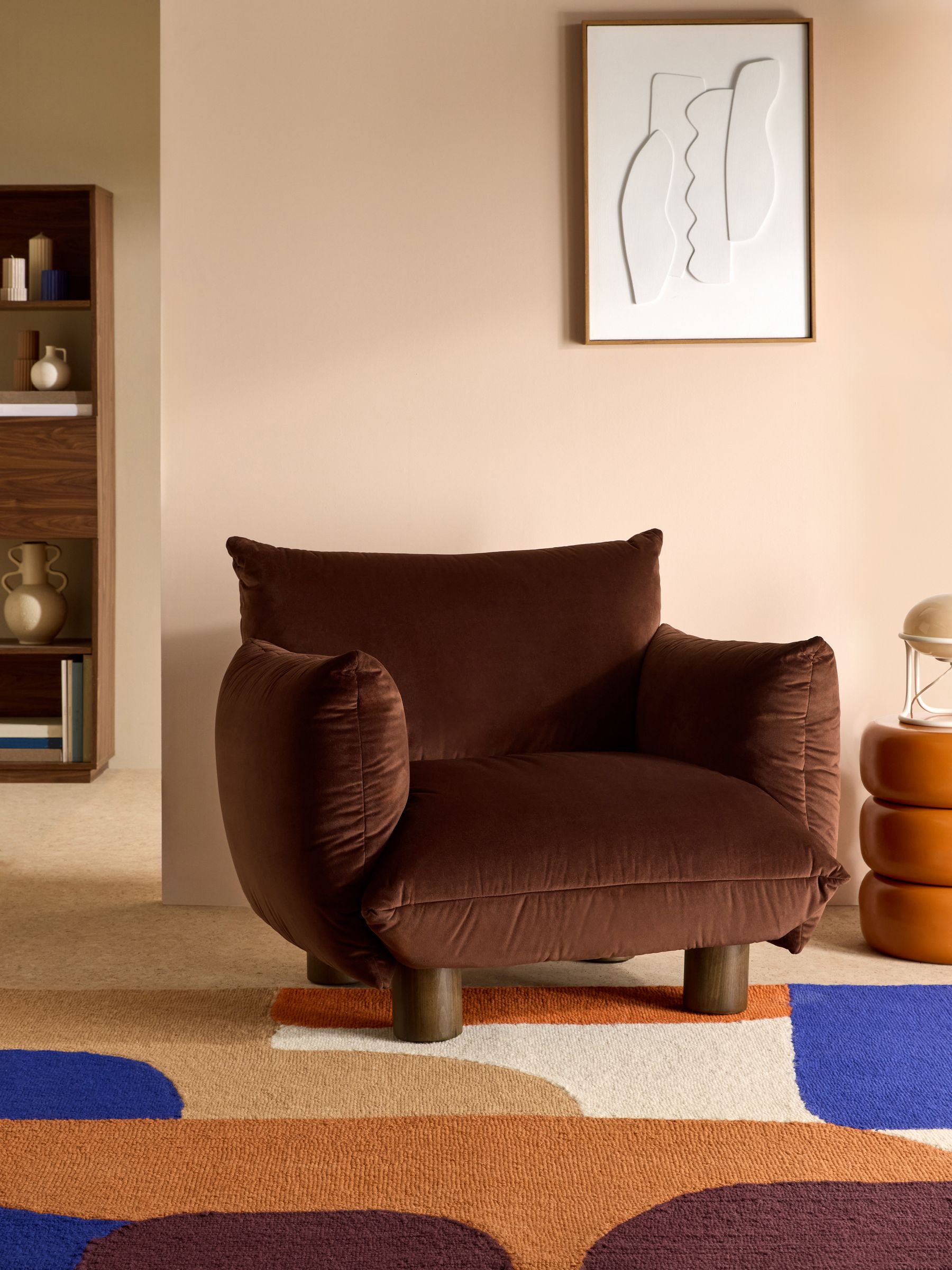 Jude Accent Chair in Chocolate Brown
