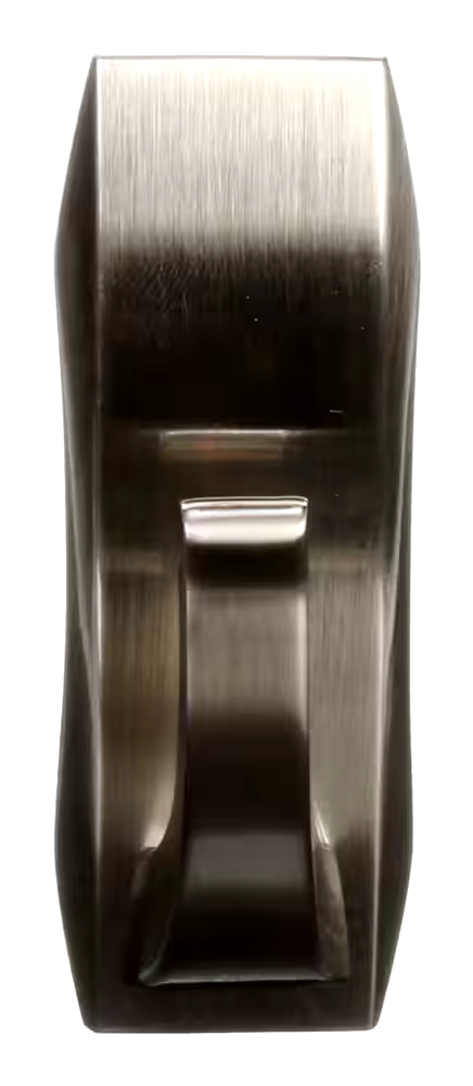 Command Medium Metal Décor Hook with Adhesive Strips, Brushed Nickel, 3-lbs, 1 Strip per Pack