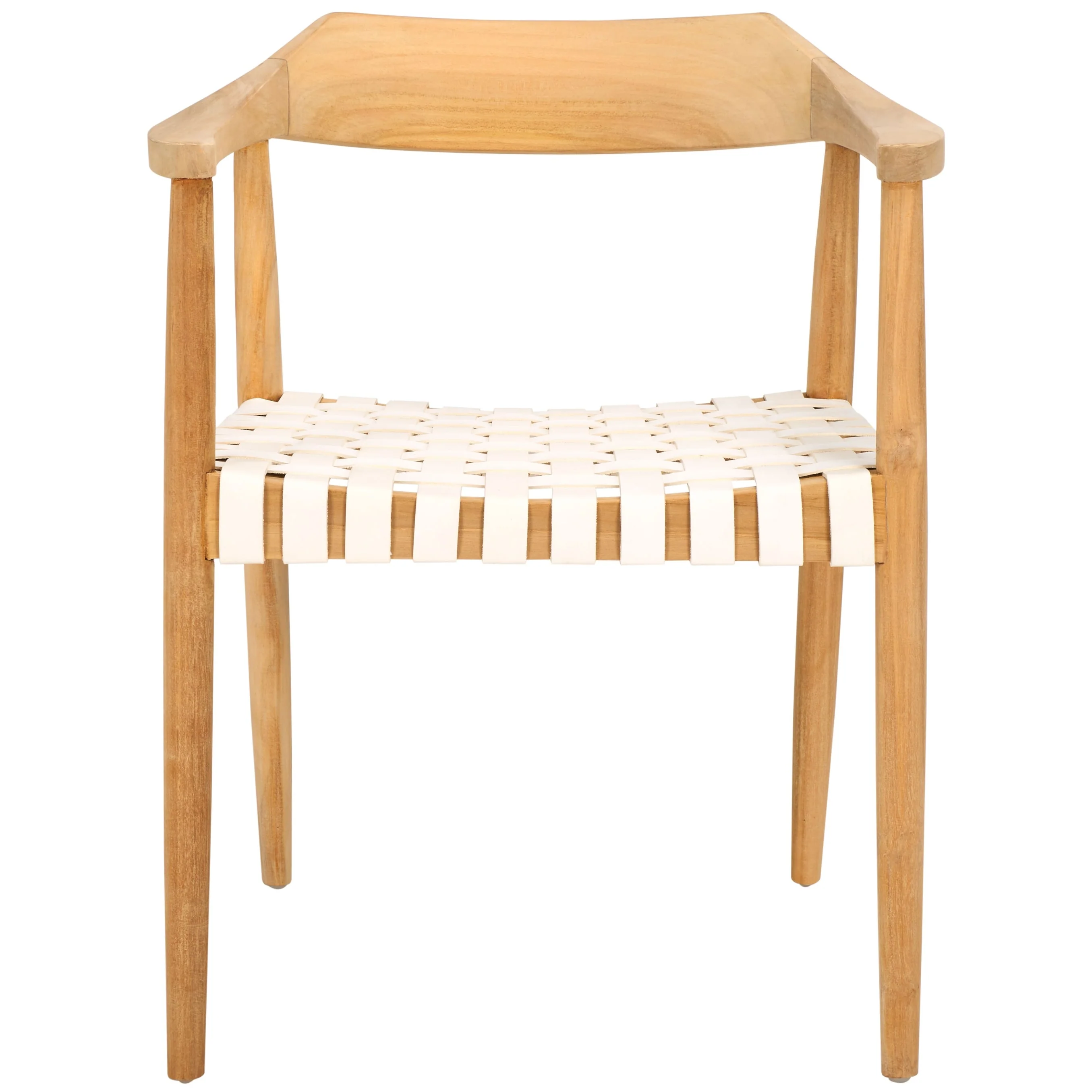 SAFAVIEH Diana Solid Wood & Leather Accent Chair (Fully Assembled) - W22 x D21 x H29 - 22Wx21Dx29H