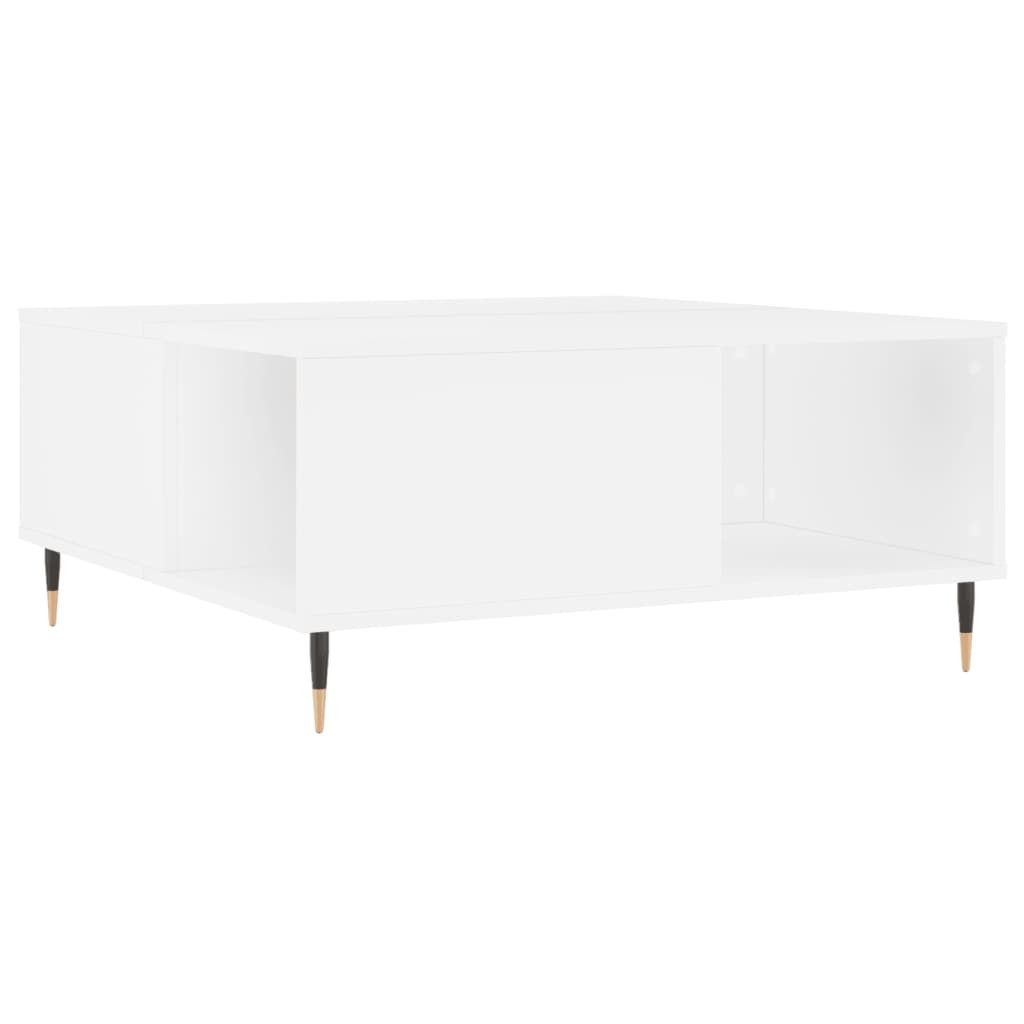 Stolik Kawowy Ława Stół Biały 80x80x36.5 Do Salonu Do Pokoju