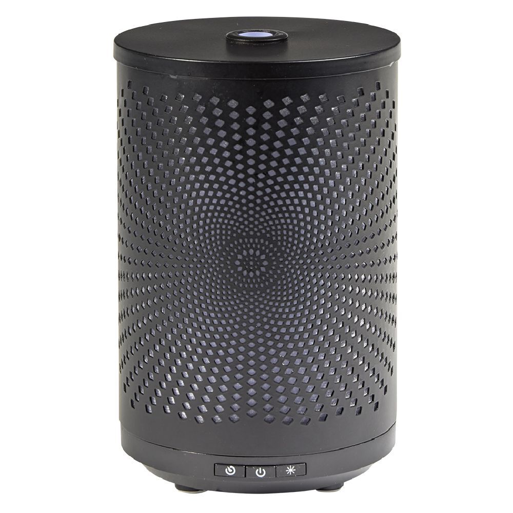 Diffuseur ultrasonique lumineux Mességué cylindrique noir 120 ml