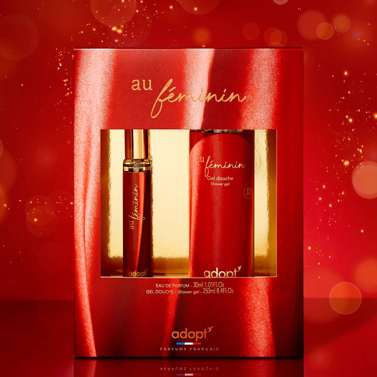 Au fémininCoffret eau de parfum 30 ml   gel douche 250 ml