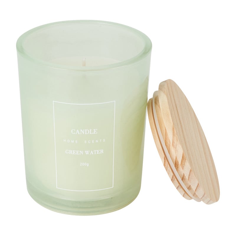 Geurkaars - green water - &Oslash;8x10 cm