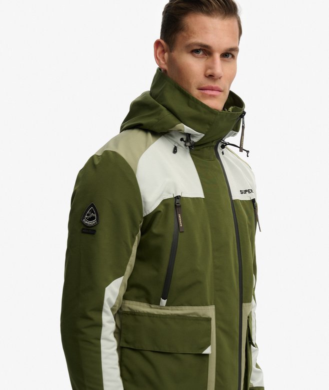 Hooded Colour Block Windbreaker Jacket