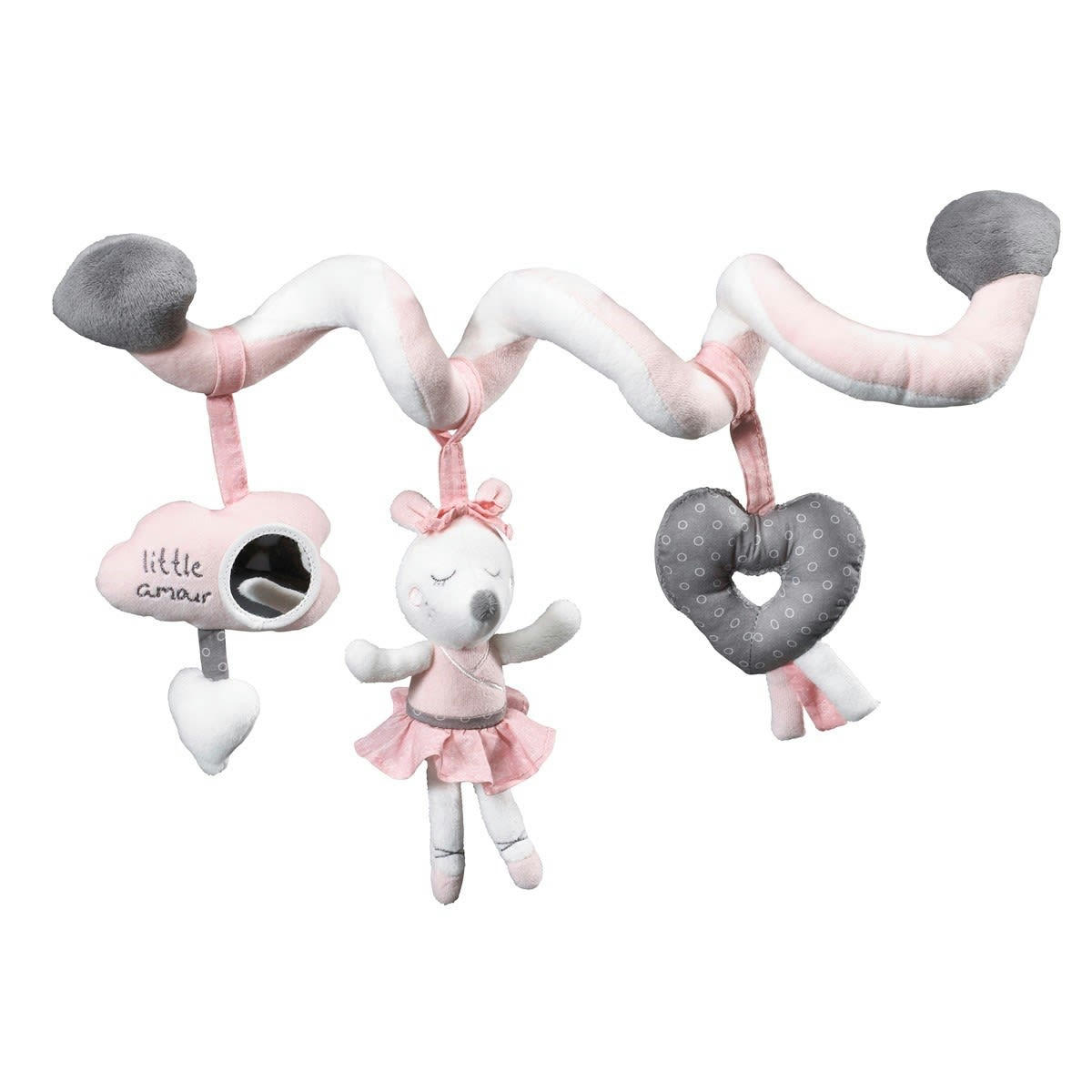 LILIBELLE - Spirale d'activités en velours Rose