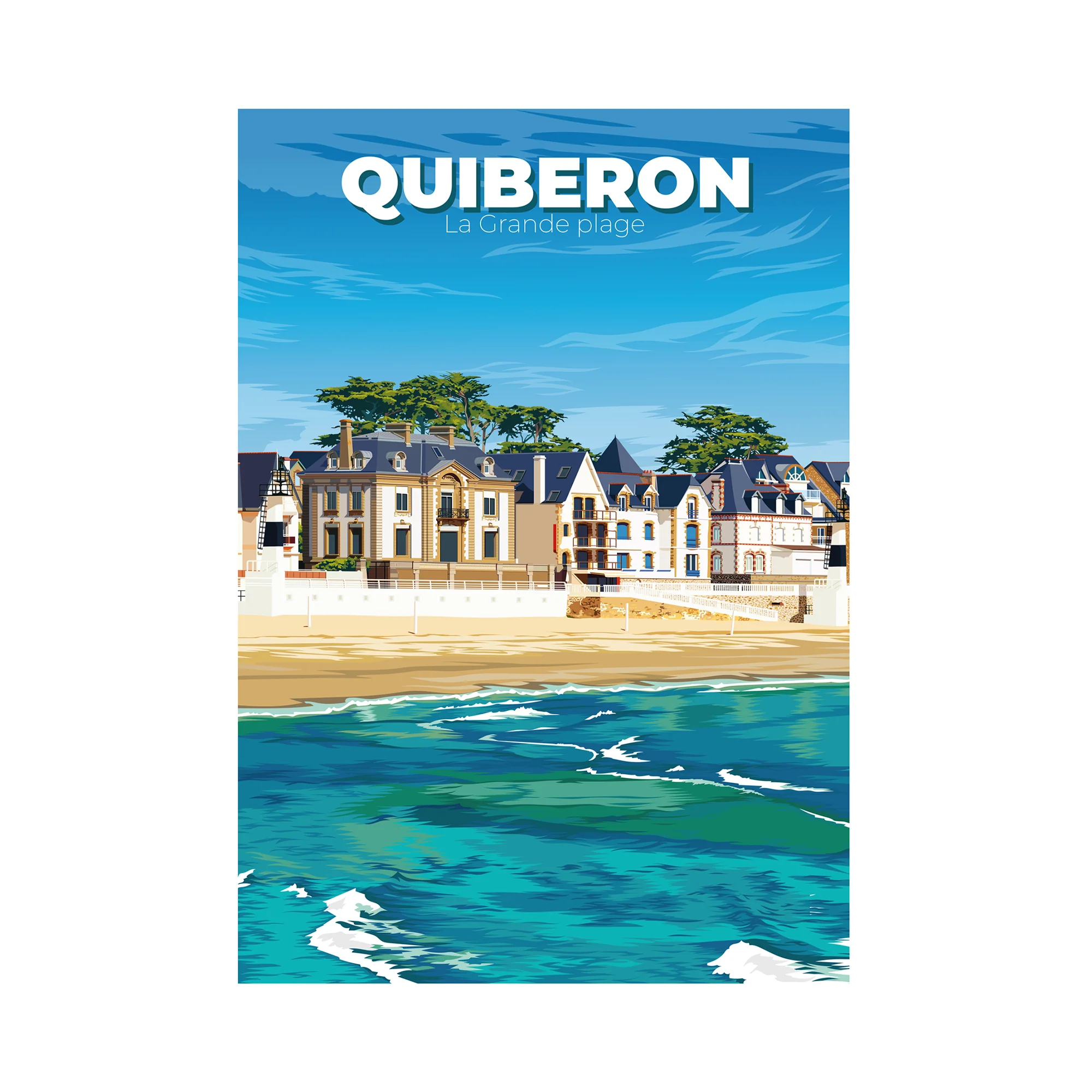 PRINTYMANIA Affiche QUIBERON 30 x 40 cm