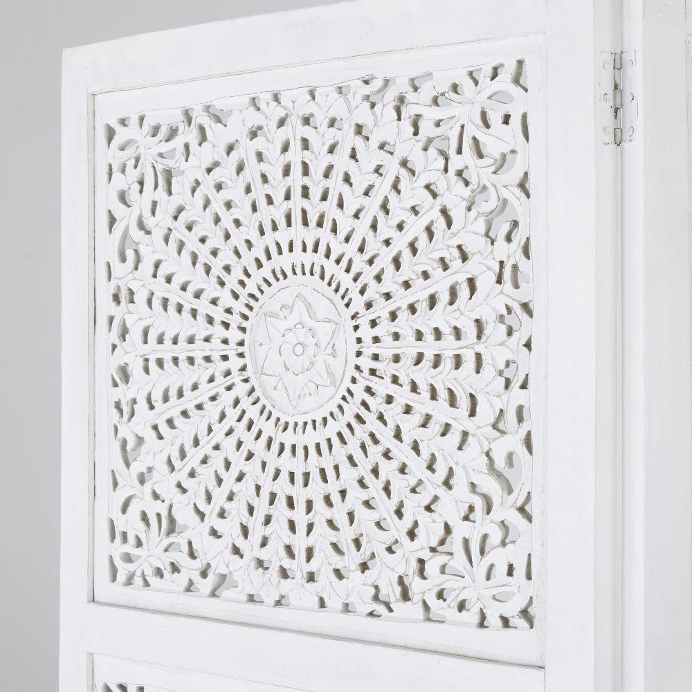 ANANDA - Paravent ajouré blanc