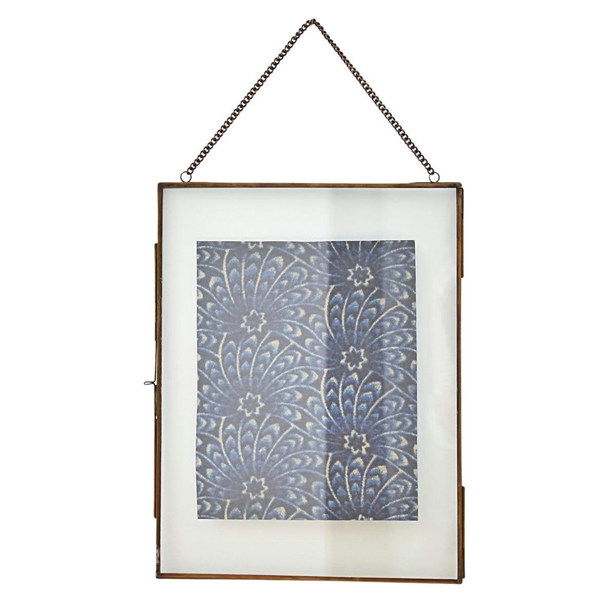 MIRA - Cadre photo vertical avec chaîne en verre