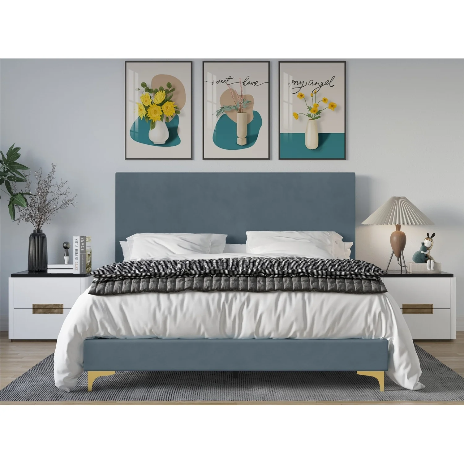 Andes Upholstered Panel Bed