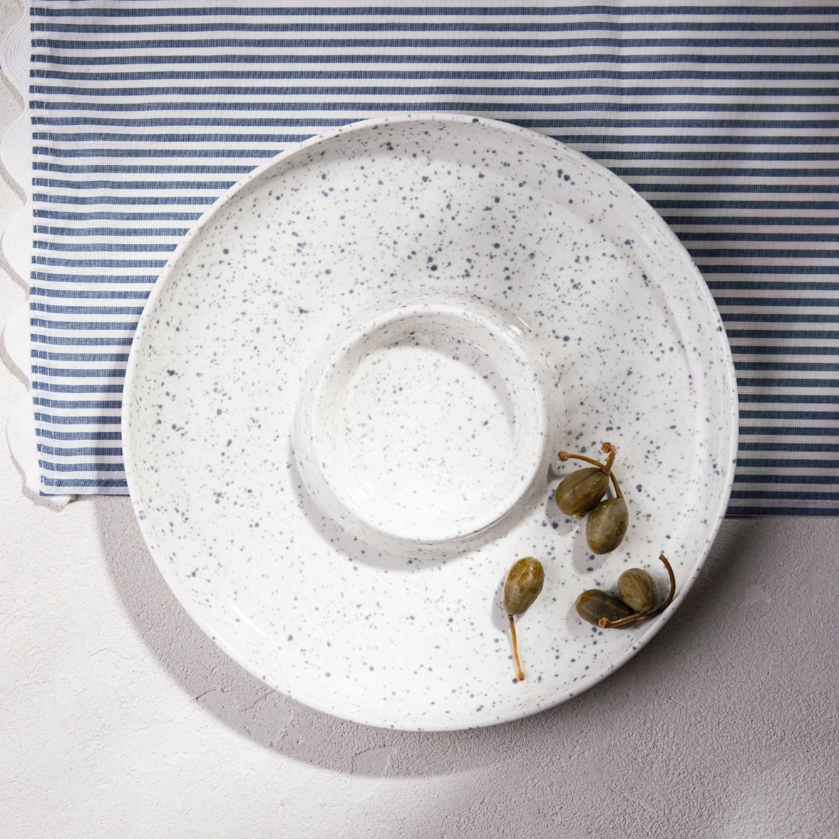 Naczynie do serwowania CAVIANO ceramiczne nakrapiane