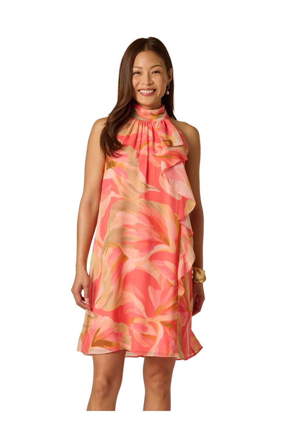 Adrianna Papell Halter Trapeze Dress