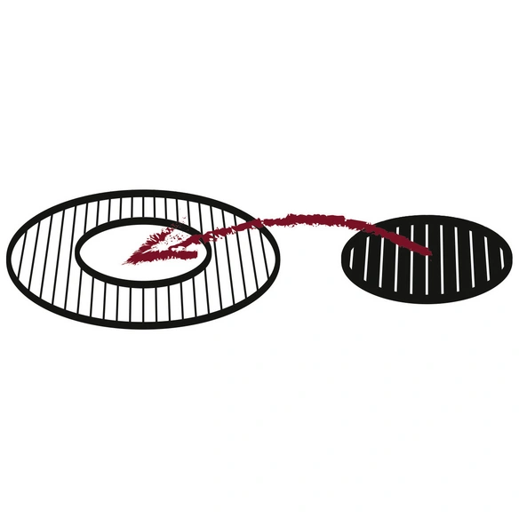Grillrost, Gusseisen, Breite: 30,5 cm