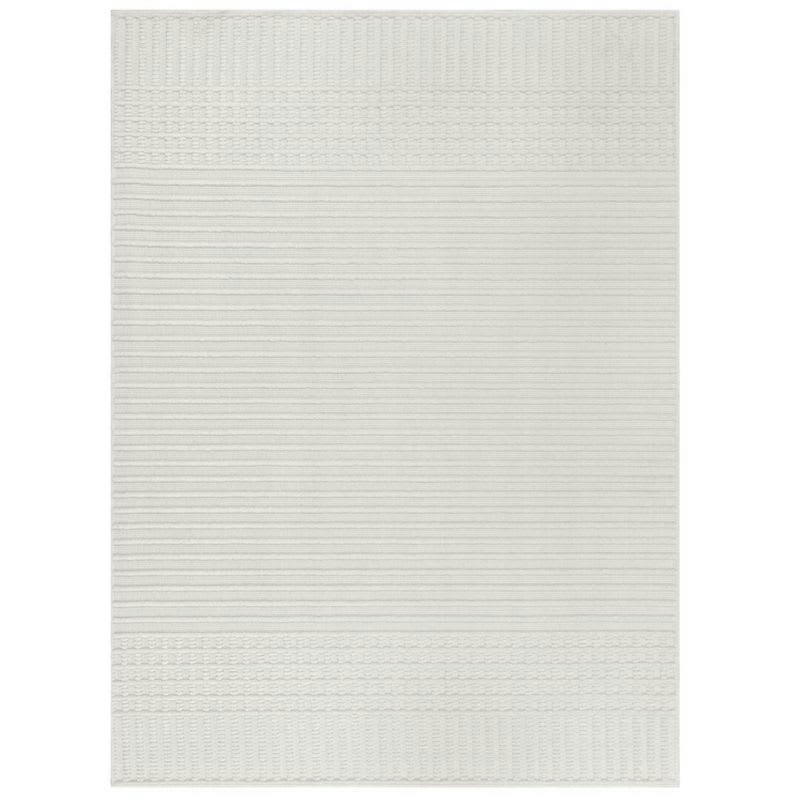 ELTON - Tapis moderne relief lavable machine ivoire 120 x 160