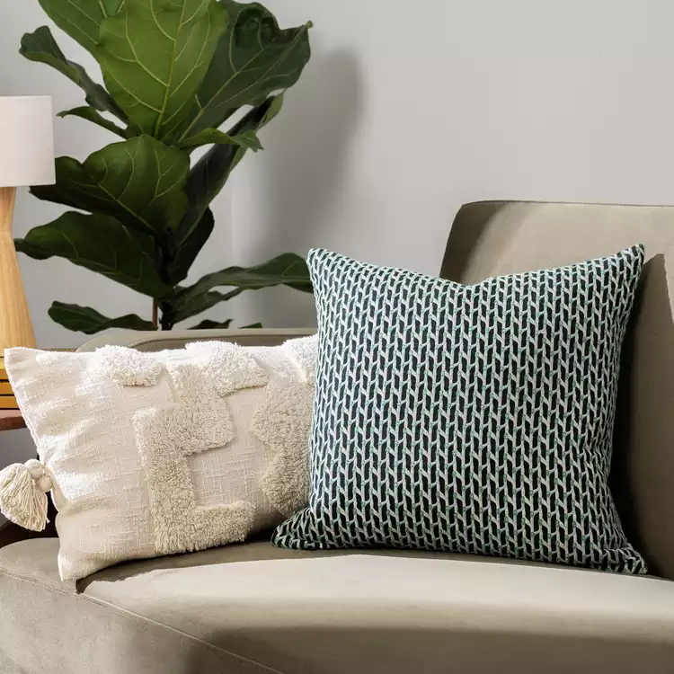 Habitat Mono Geo Jacquard Cushion Cover - 43x43cm