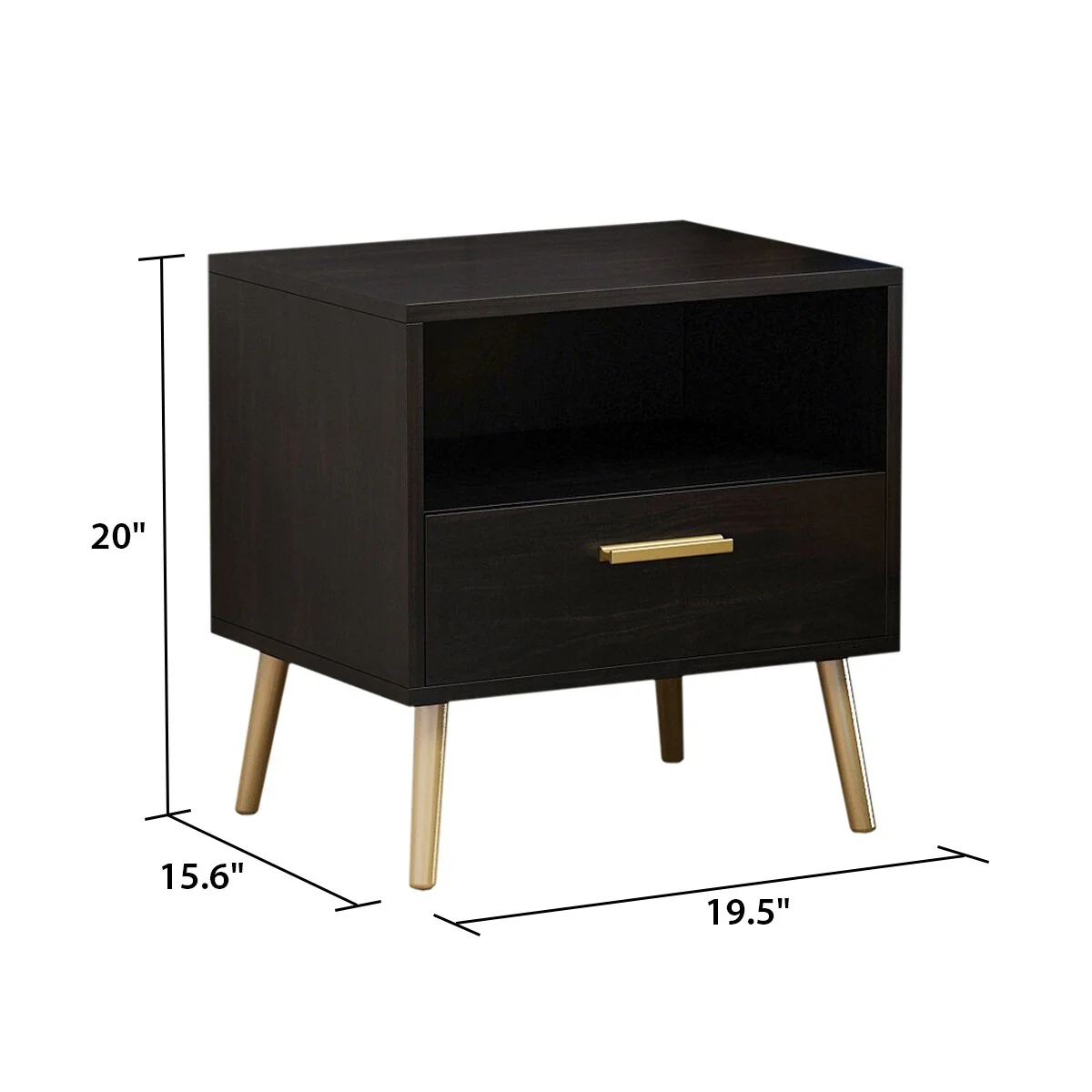 Kerrogee Modern 1-drawer Nightstand