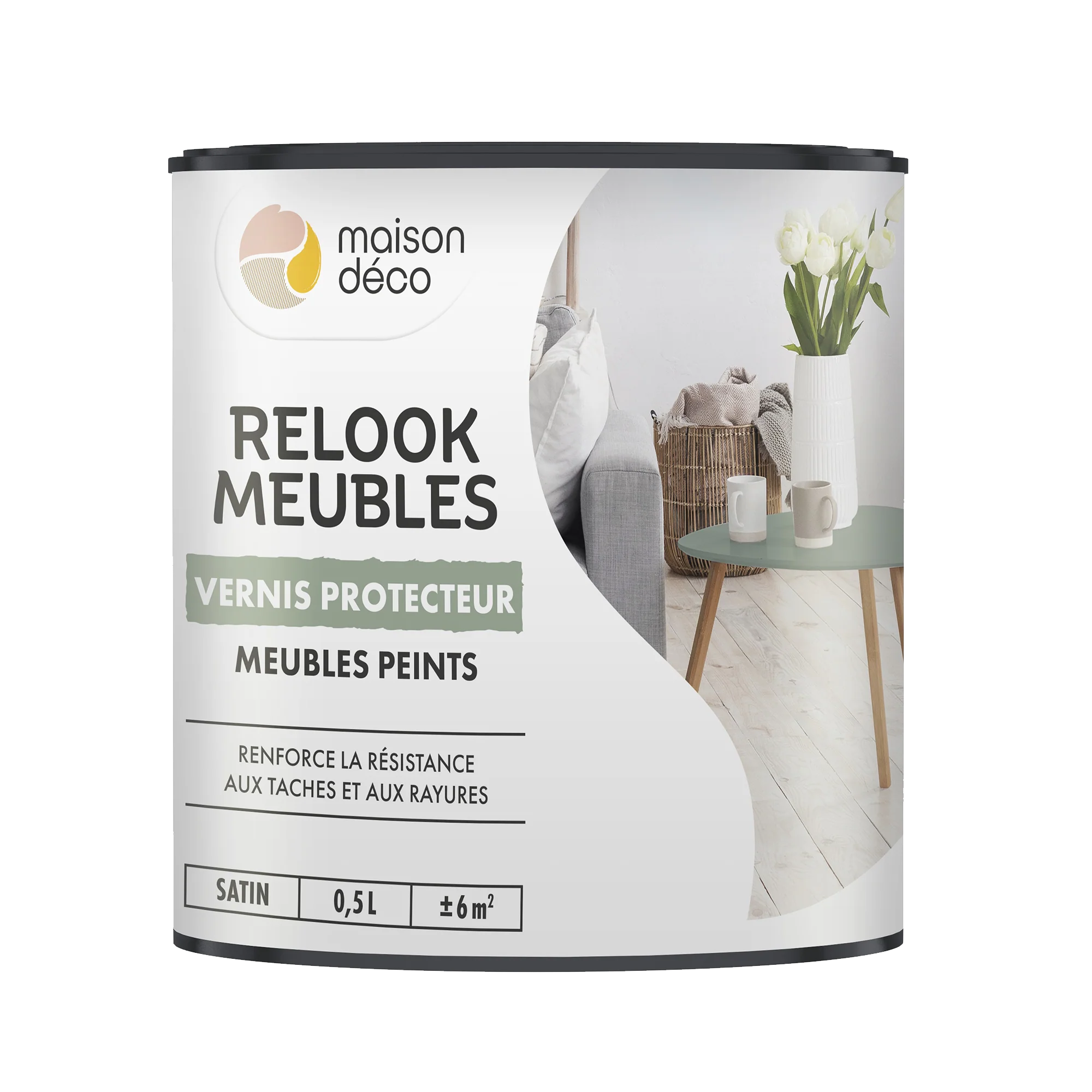 Relook meubles couleurs Peinture RELOOK MEUBLES VERNIS PROTECTEUR Bombe de peinture incolore Satiné 0,5 L