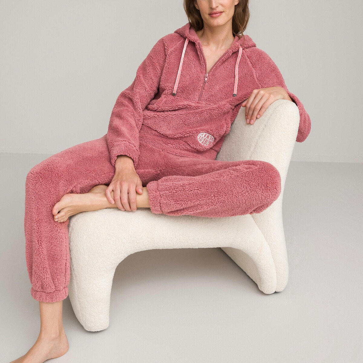 Pyjama en maille polaire, à capuche