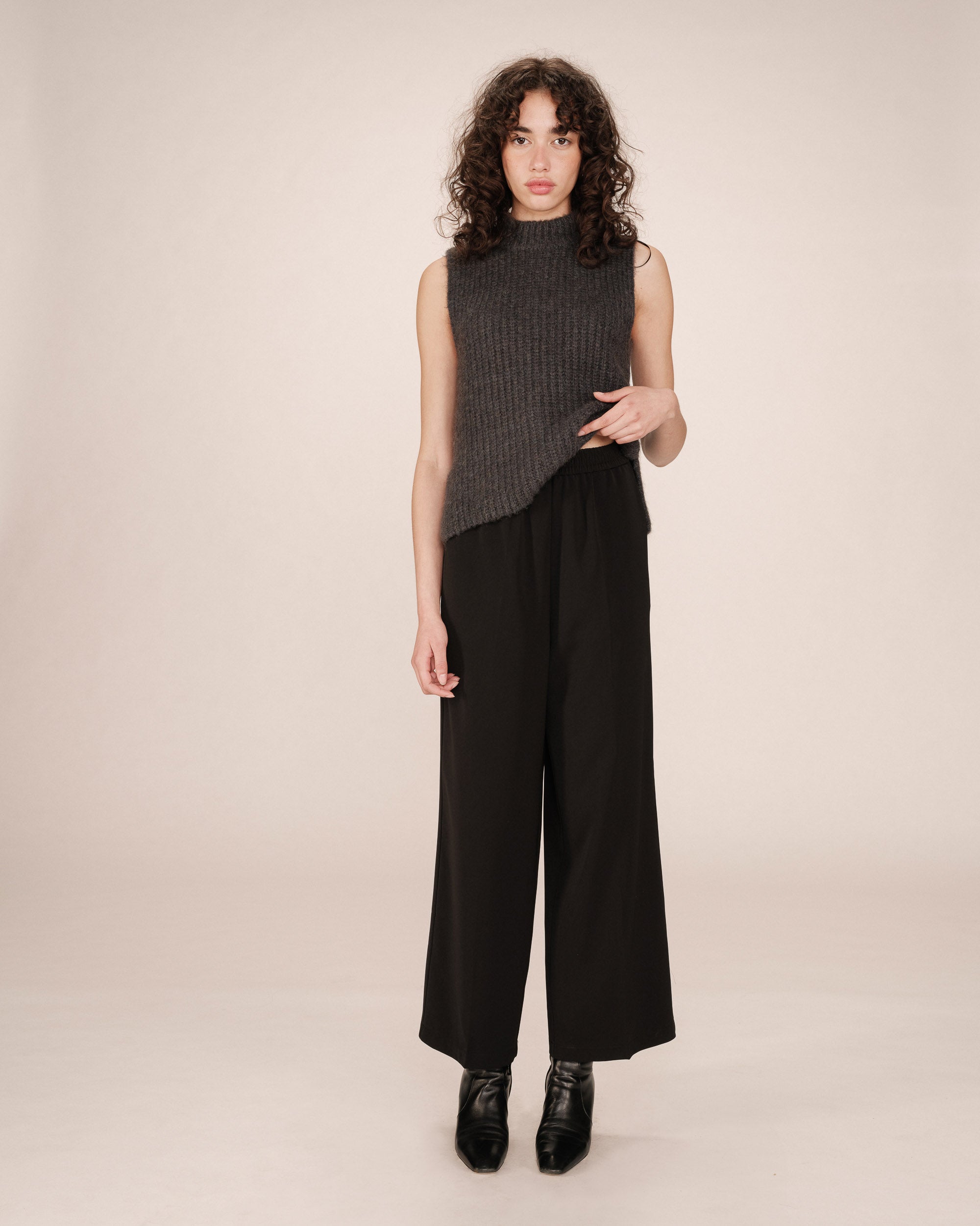 Pantalon fluide noir Noblesse